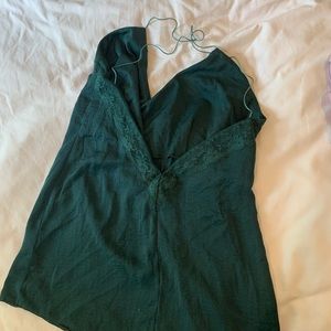 Elegant Low Back Negligee with Lace Details